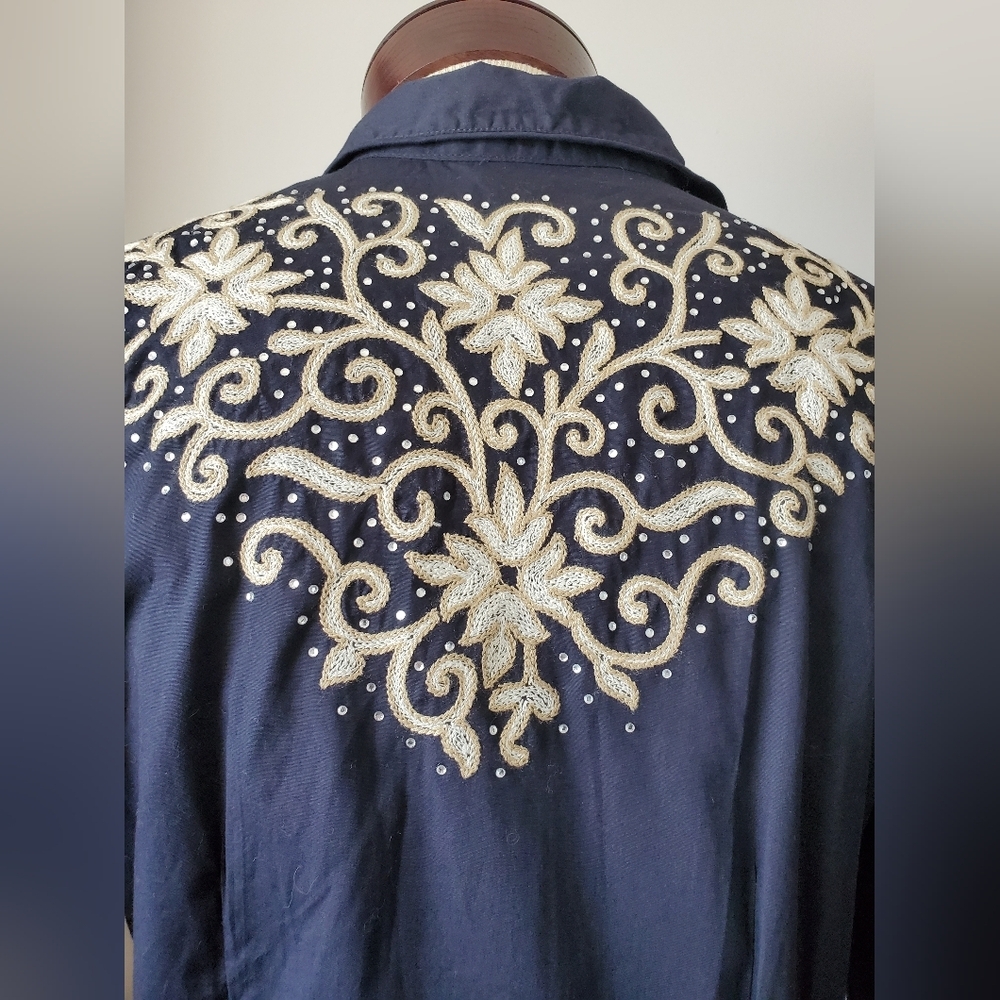 Ralph Lauren denim and supply  cowgirl/festival shirt. Size S/M - Picture 9 of 12
